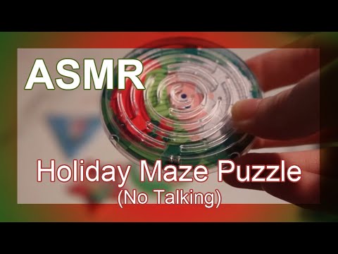 ASMR - Holiday Maze Puzzles (No Talking, Metal Sliding Sounds)