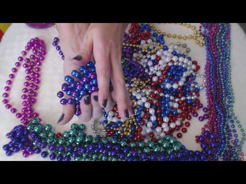 ASMR Soft Spoken ~ Mardi Gras Necklace Collection ~ Sorting by Size