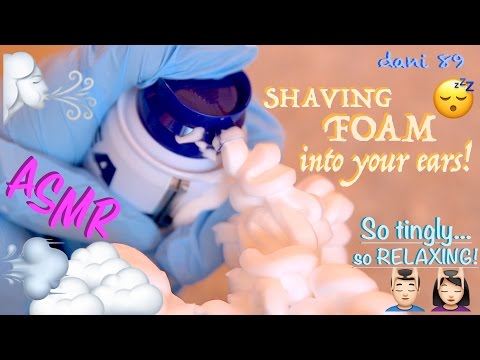 🌬 Super TINGLY Squishing 💨 SHAVING FOAM + latex gloves! 🌪 intense ASMR 🎧 EAR-to-EAR 👂 ↫