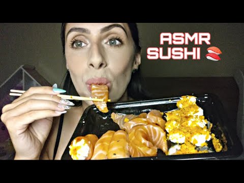 ASMR MUKBANG - Comendo Sushi / Temaki (Comida Japonesa) 🍣🤌🏻#asmr #mukbang