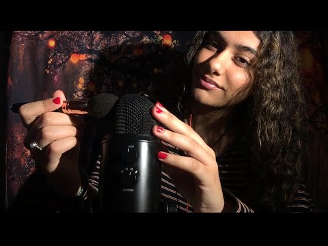 ASMR Mouth Sounds & Hand Movements! + Mic Brushing!
