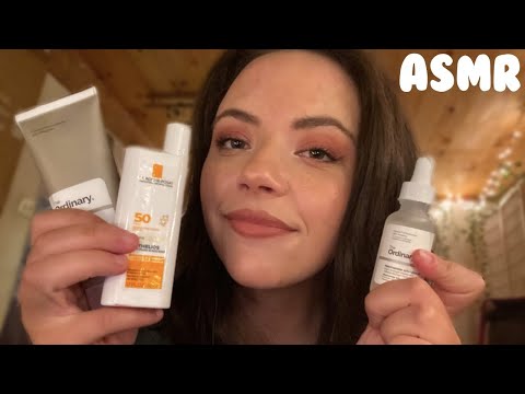 ASMR Skincare Haul (whispered, container sounds, relaxed)