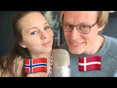 Danish vs Norwegian ASMR feat. My Husband! (Plus Bloopers)