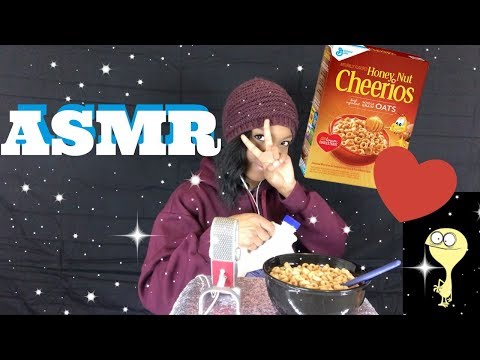 ASMR Eating Honey Nut Cheerios Cereal | Crunching, Chewing, and Wet Mouth Sounds For Relaxation