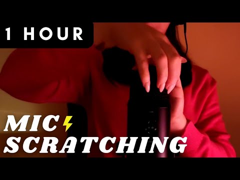 ASMR - [1 HOUR ] FAST AGGRESSIVE MIC SCRATCHING for sleep | NO Cover | INTENSE Sounds | NO TALKING