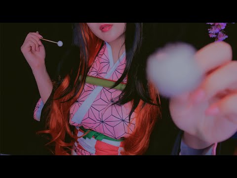 ASMR Nezuko Personal Attention to Make You So Sleepy /face touching /ear cleaning/ear massage
