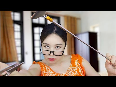 *ASMR* Vietnamese Mom Does Your Hair with Wrong Props!