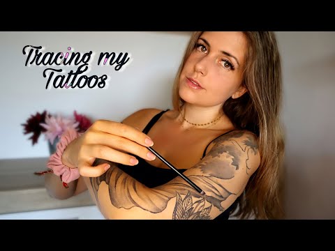 ASMR deutsch | Tracing & Explaining my Tattoos | Tattoos show and tell | Get to know me (german)