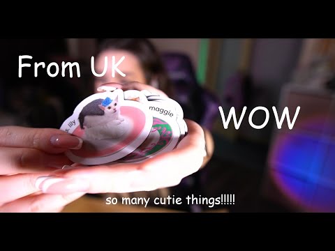 ASMR Unpacking a parcel from my subscriber and friend in the UK oO