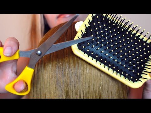 ASMR Hypnotising Hair Cut and Hair Brushing - Whispering and Breathing into Your Ears 👂🏼 #asmr