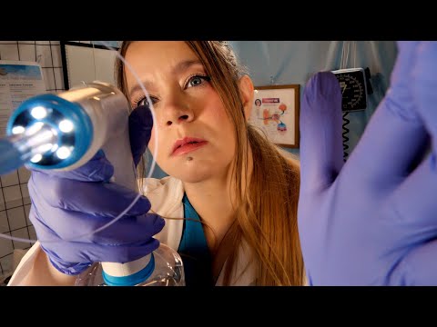 ASMR Ear Exam and Ear Cleaning | Fizzy Ear Drops | ENT Doctor Exam