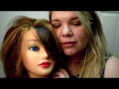 Brushing Hair for ASMR - Mannequin/ Fake Head and Whispering