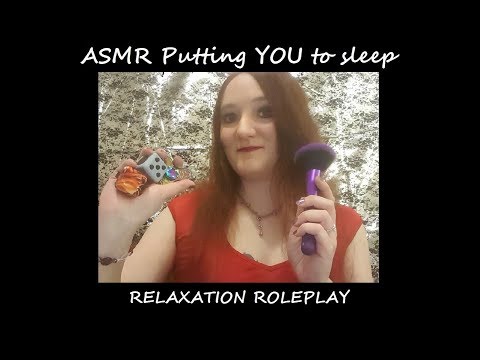 ASMR Putting YOU To Sleep: Relaxation Roleplay (mic brushing, fidget toys, tape massage)