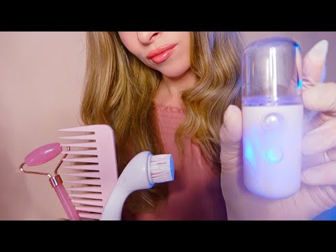 3H of ASMR Facial Treatment - Brushing, Whispering, Face Massage,Exam, Sleep, Face Cleaning, Peaches