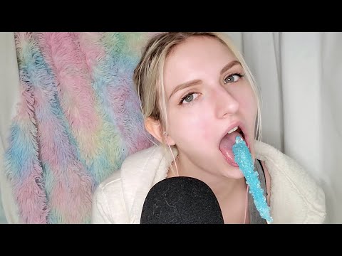 [ASMR Mouth Sounds] 🍭 Sucking On Rock Candy! 🍭