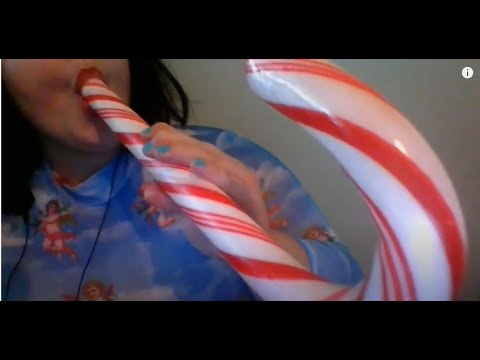 ASMR Giving You Gifts, Sucking Cucumber & Sucking Candy Cane