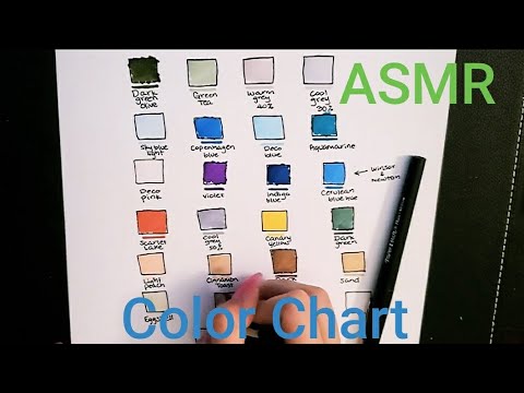 *asmr* Prismacolor Markers Swatching Color Chart (No Talking)