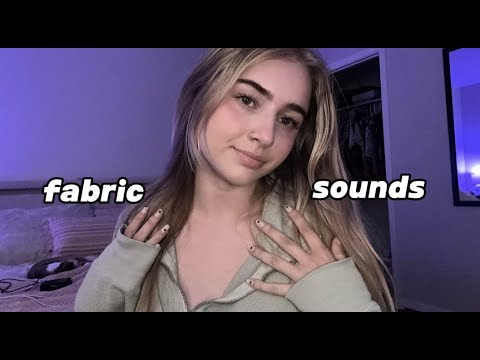 ASMR Fabric Sounds & Collarbone Tapping (fast & aggressive, scratching, hand + mouth sounds)