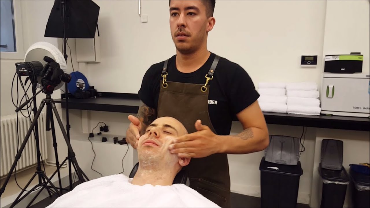 Nomad Barber - Face shave with Massage - ASMR no talking