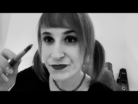 ASMR Goth Girl Paints Your Face 🎨 | Black & White