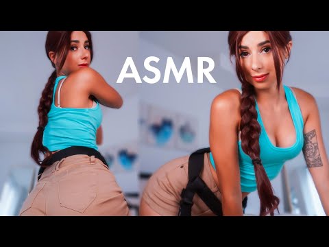 ASMR LARA CROFT RAIDS YOUR BED 😳 for sleep 😳 relaxing personal attention roleplay