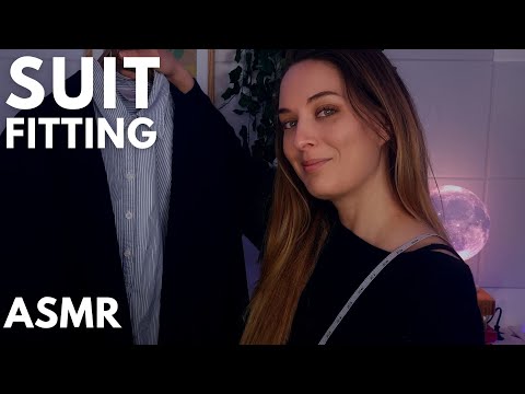 ASMR | Suit fitting | Fabric sounds | Measuring you | Adjusting suit on you | Roleplay