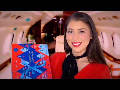 ASMR | Luxury Flight Attendant Christmas Roleplay 🇮🇹 (Italian Accent)