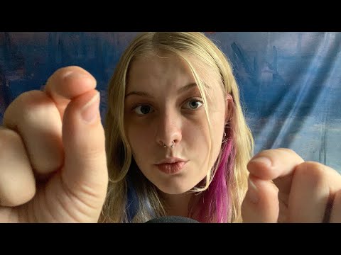 ASMR│plucking away all your negative energy (mouth sounds, hand movements, personal attention) 💗