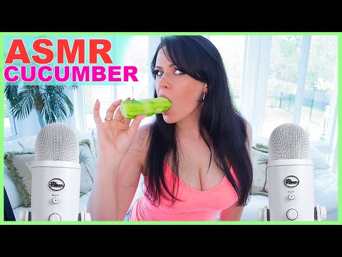 ASMR Eating Crunchy Cucumber Pickle Loud Chewing Sounds