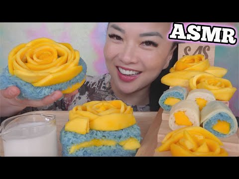 ASMR MANGO STICKY RICE *DESSERT FOR BREAKFAST (EATING SOUNDS) LIGHT WHISPERS | SAS-ASMR