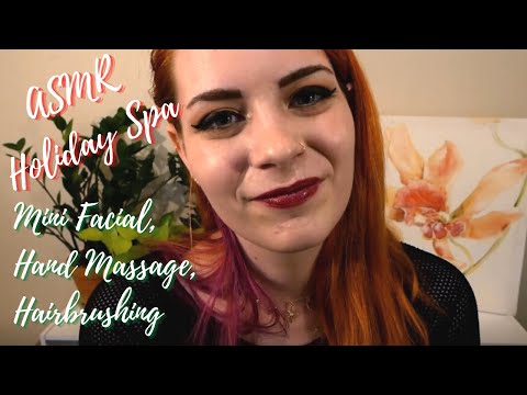 ASMR Holiday Spa Treatment | Mini Facial, Massage, & Hair Brushing