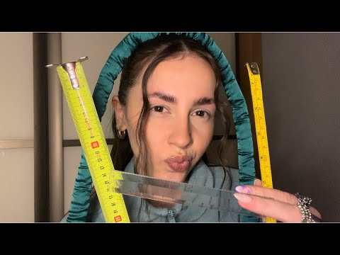 ASMR- Measuring you with different tools📏 (Personal attention with inaudible whispers💜)