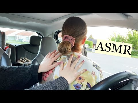 ASMR HAIR PLAY IN THE CAR 🚙 Bird sounds, hair brushing, back tracing, braiding (no talking)