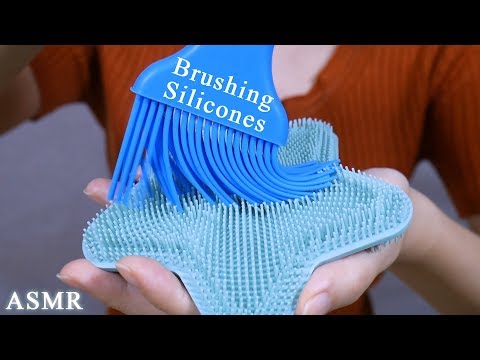 [ASMR] Brushing,Scratching Silicones | Most Satisfying (No Talking)