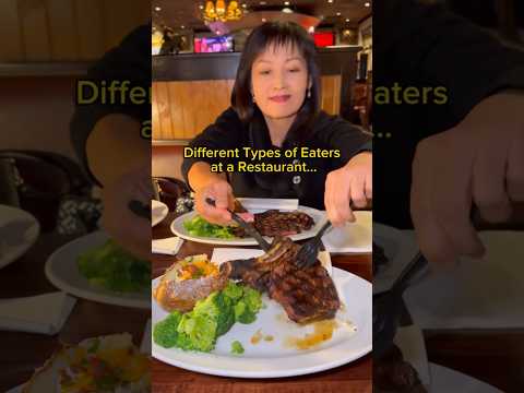 DIFFERENT TYPES OF EATERS AT A RESTAURANT #shorts #viral #mukbang