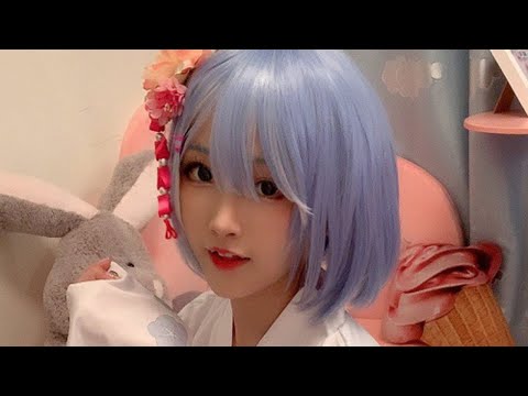 ASMR Oil Ear Massage & Blowing | Personal Attention (Rem Kimono Cosplay)