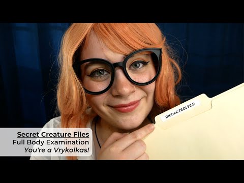 ASMR 🩺 Secret Creature Files #1 ~ You're a Vrykolkas! Full Body Exam for Research 🔍 | Soft Spoken RP