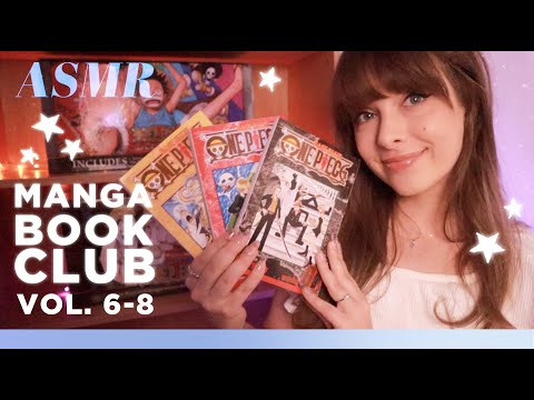 ASMR 🏴‍☠️ One Piece🏴‍☠️ ☆vol.6-8☆ Manga Book Club! Whispered Review, Tapping, Tracing, Page Flipping
