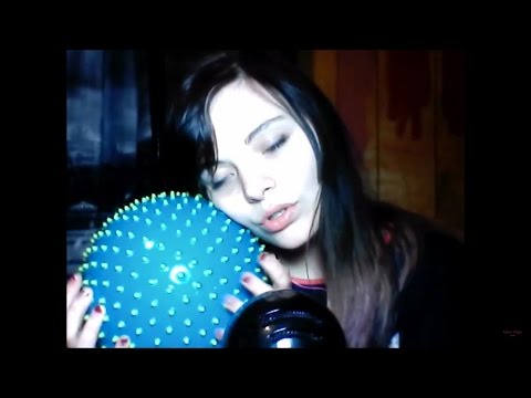rubber poky ball therapy ✿ beauty objects ✿ crystals ✿ inaudible whispering ASMR