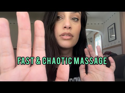 ASMR Fast, Chaotic Massage w/ Scanning & Hand Sounds