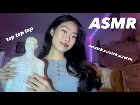 ASMR - Acupuncture Doll Tapping & Scratching Massage 💆🏻❤️ // ft. Ana Luisa