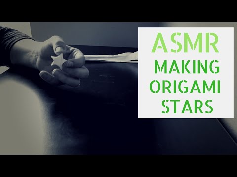 💤 ASMR Making Origami Stars with Paper Folding & Tearing Sounds (No Talking) 💤