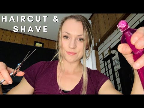 SOFT SPOKEN HAIRCUT AND SHAVE ASMR | PERSONAL ATTENTION HAIRCUT | BUZZING, SPRAY BOTTLE, SCISSORS