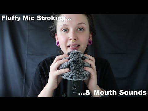 ASMR Fluffy Mic Stroking With Some Mouth Sounds