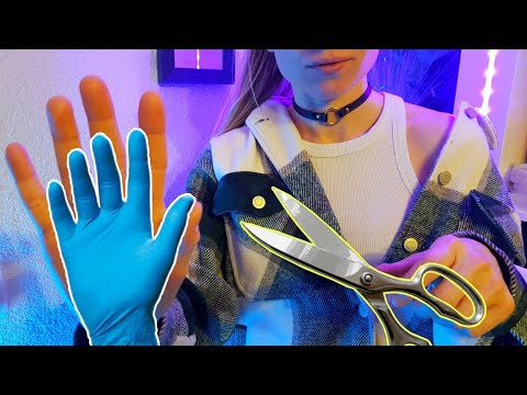 ASMR Invisible Haircut and Shave with Gloves and other Triggers