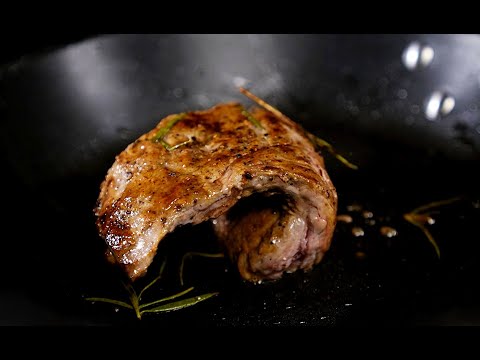 ASMR The sound of frying a steak (no talking)
