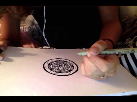 ASMR Drawing a Mandala...Part 1