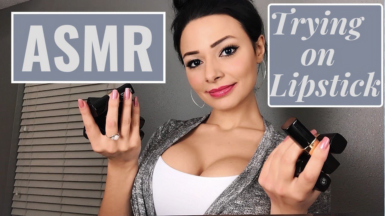 💄 [ASMR] Poorly Applying and Trying On Different Lipsticks 💄