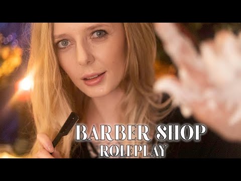 ASMR Barber has Crush on You❤️ Men's Shave/Haircut /Eyebrow Plucking, Roleplay