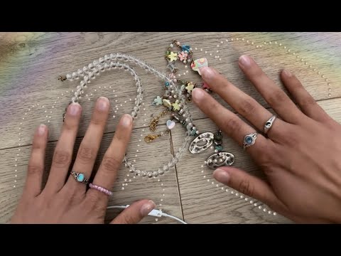 ASMR playing with jewelry 💍 ring clinking, tracing (no talking)